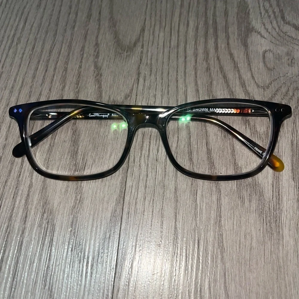 Ernest Hemingway H4808 Eyeglasses Unisex, Brown Marble, 52/17/140
